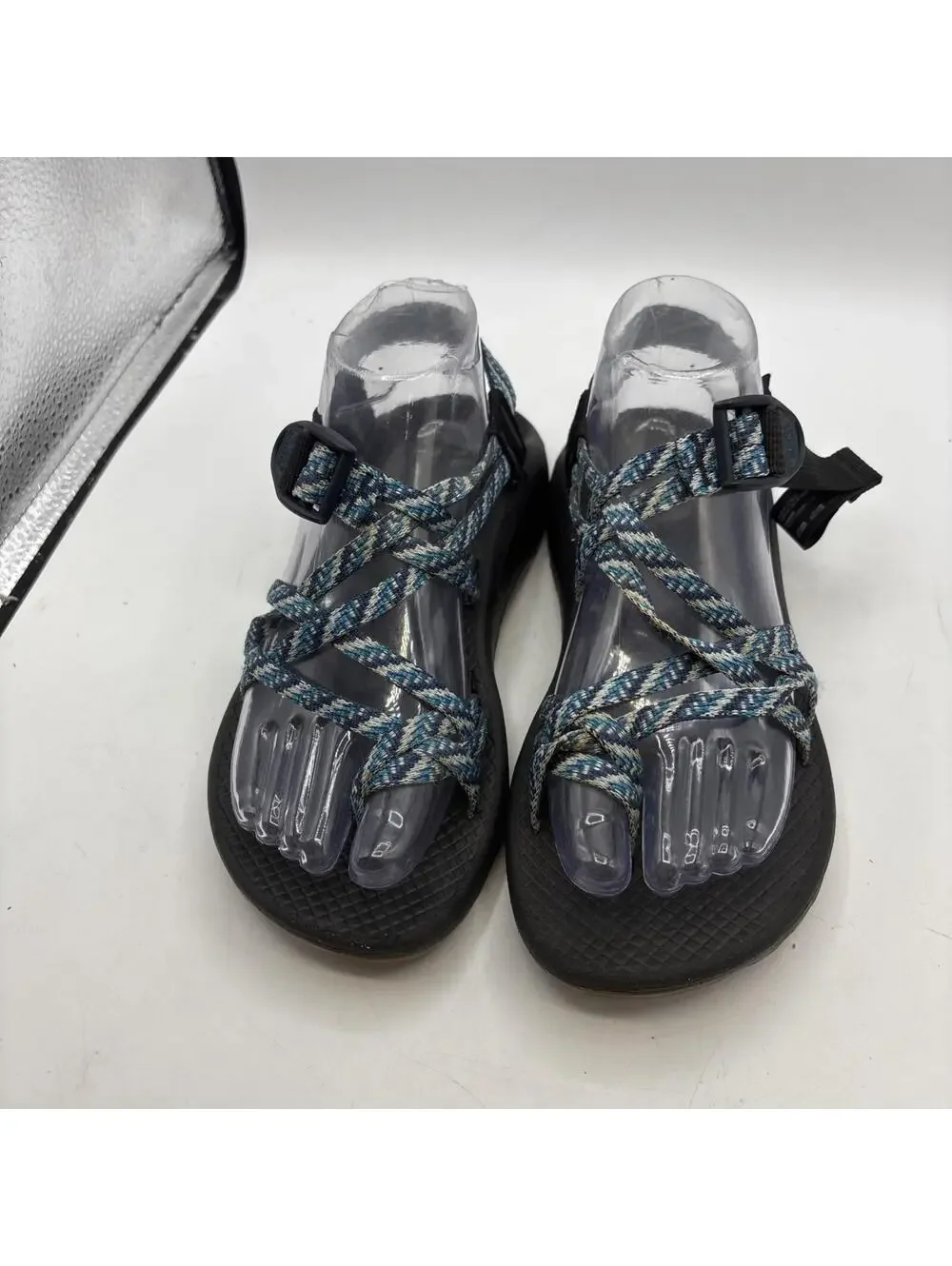Chaco Blue Double Toe Loop Nylon Sandals Women's Sz 7 US J107232